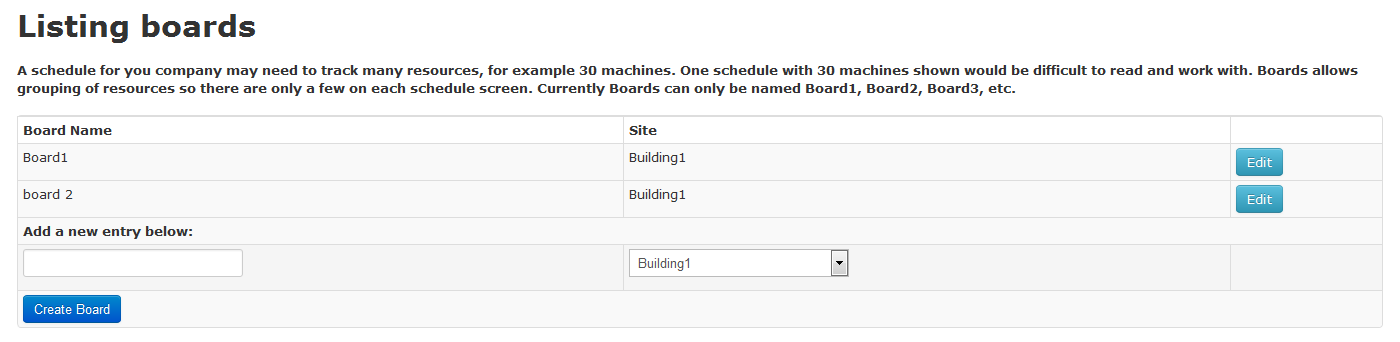 Group scheduling resources with web based scheduler